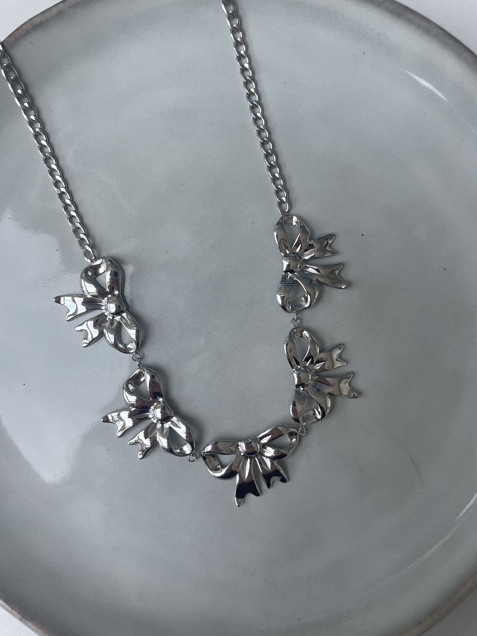 Big Bows Ketting zilver