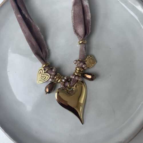 Statemant Heart Rope Ketting goud