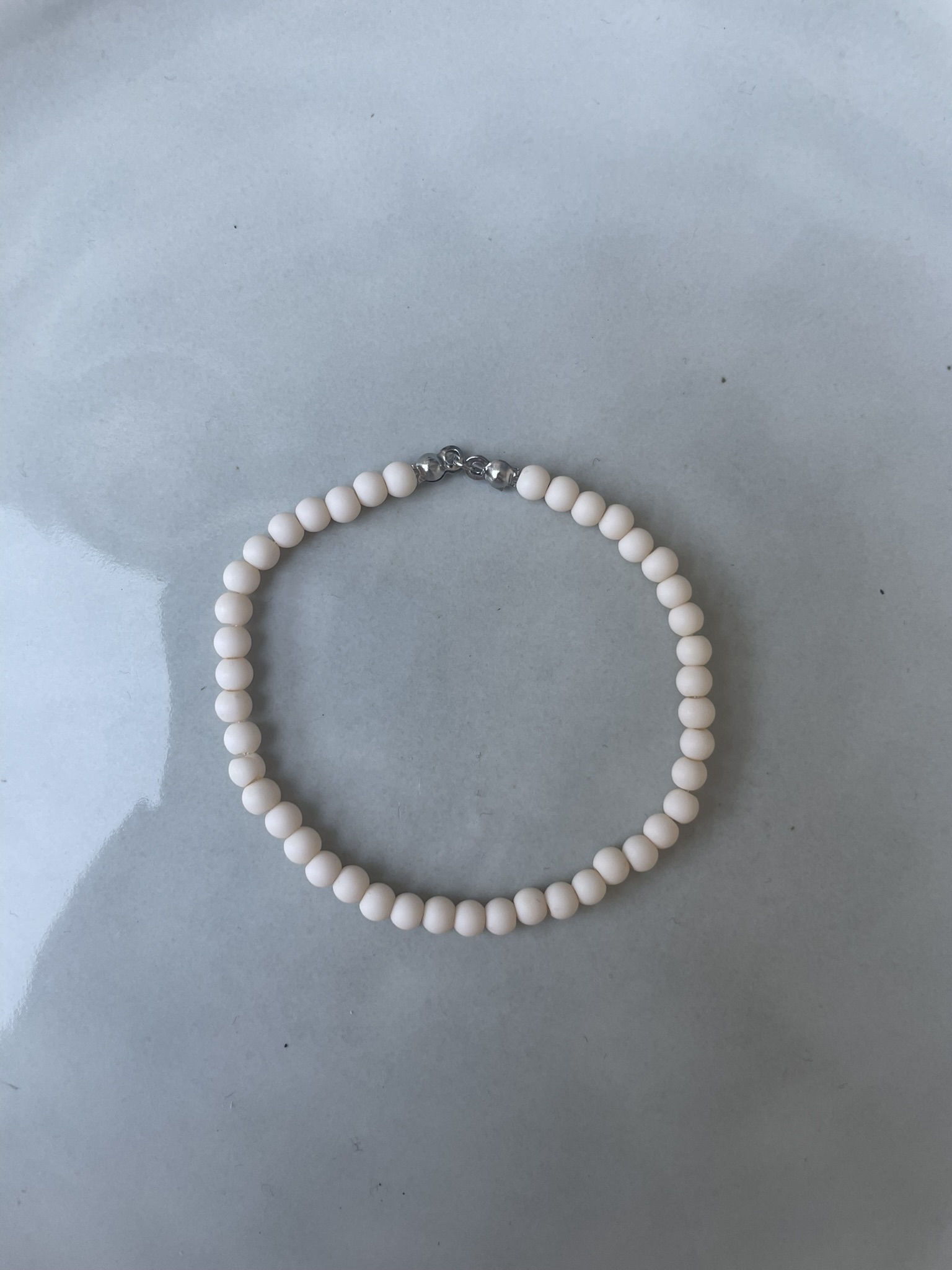 Candy Bubble Armband beige/zilver