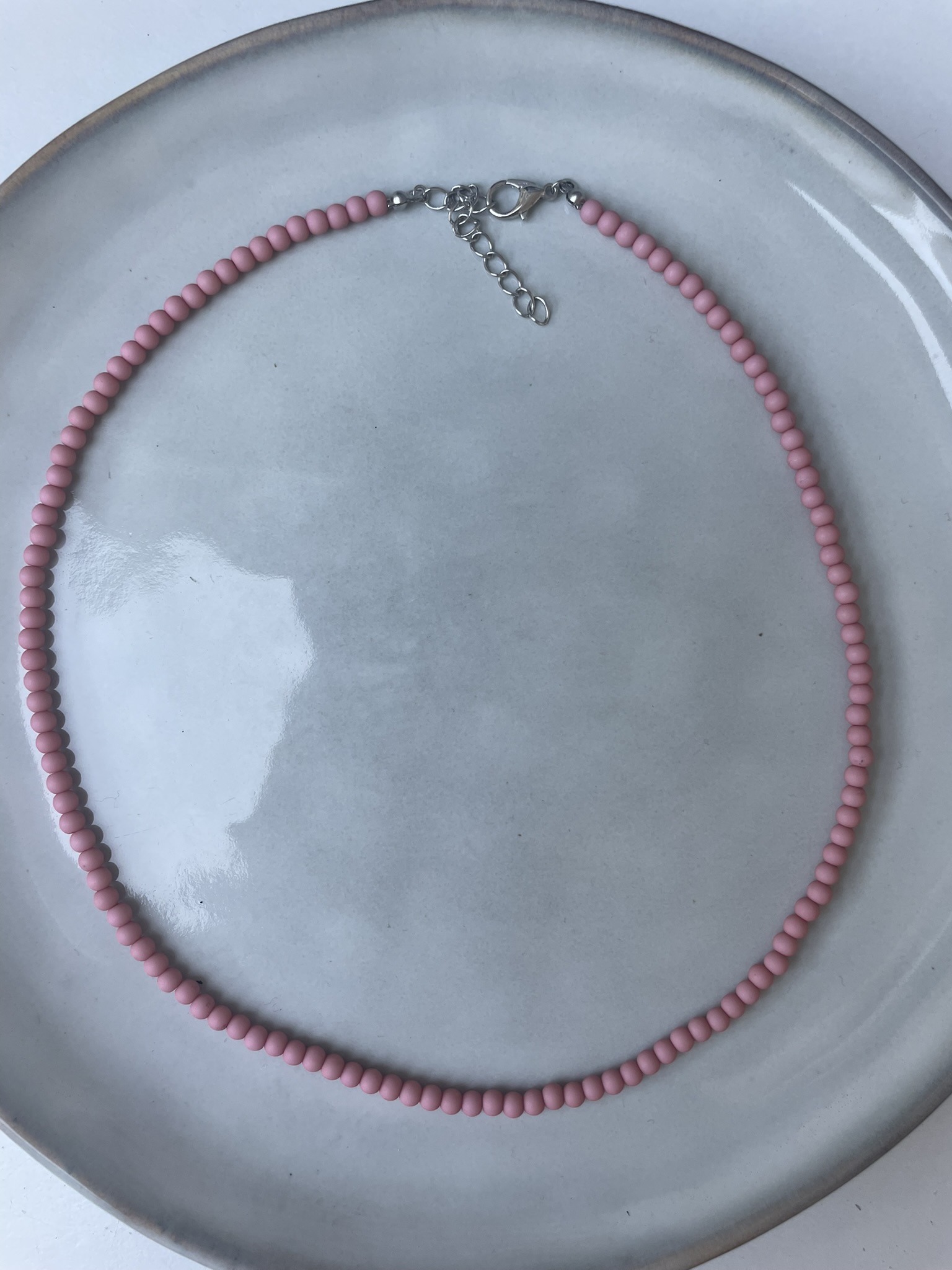 Bubble Ketting Small roze/zilver