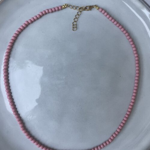 Bubble Ketting Small roze/goud