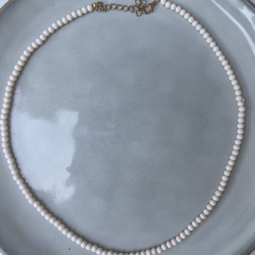 Bubble Ketting Small beige/goud