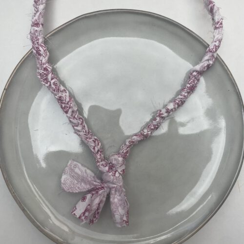 Bandana Ketting roze/wit