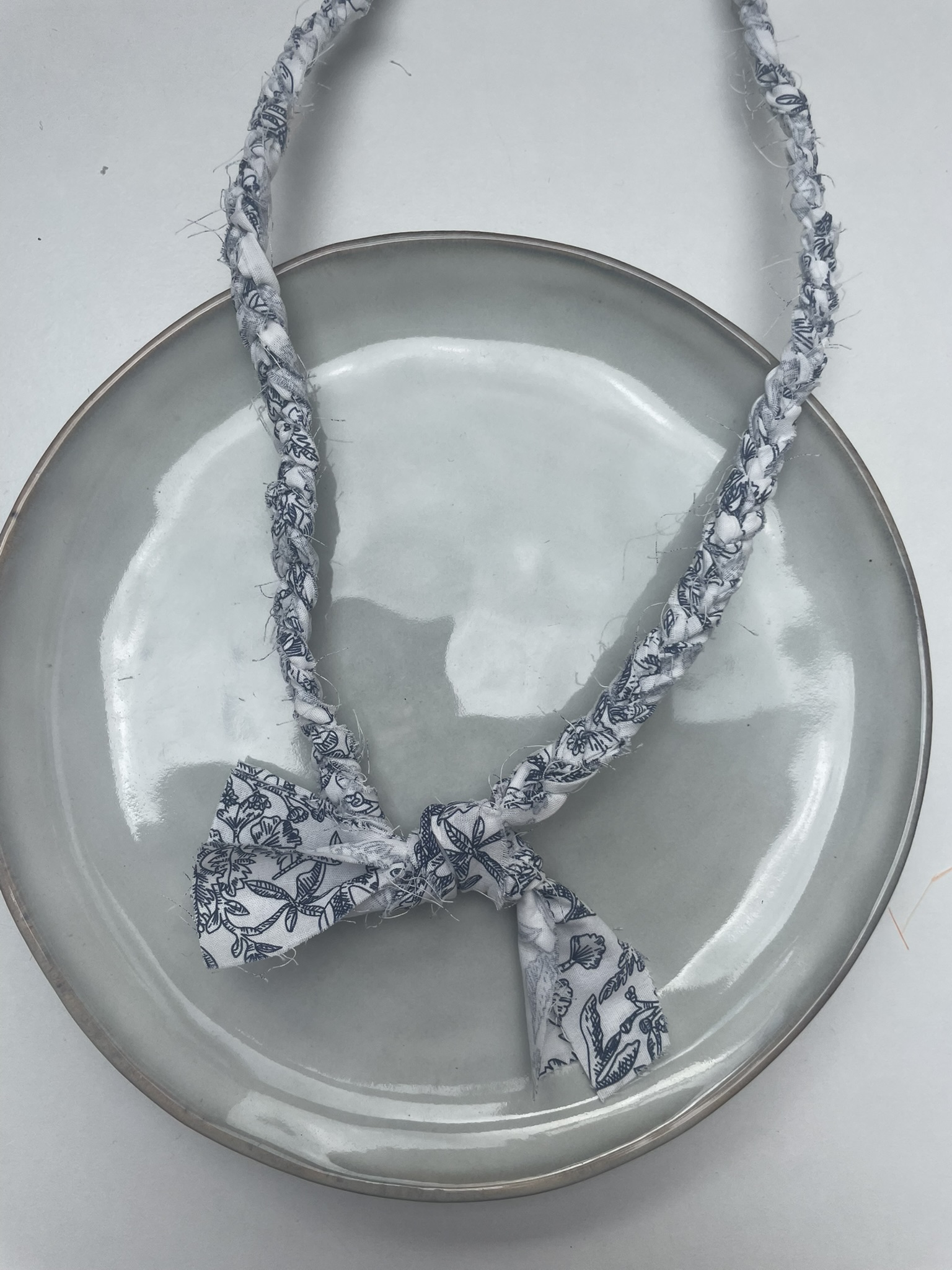 Bandana Ketting blauw/wit