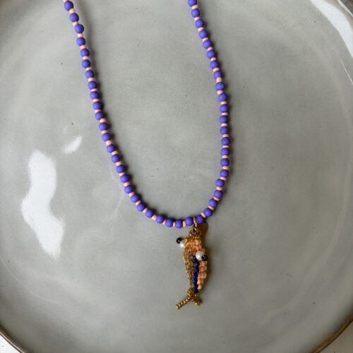 Summer Fish Beads Ketting paars/oranje