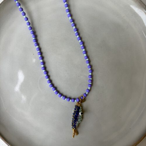 Summer Fish Beads Ketting paars/groen