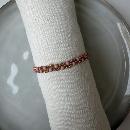 Swirl Armbandje roze/goud