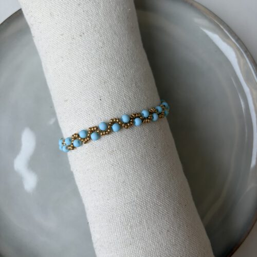 Swirl Armbandje blauw/goud