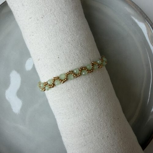 Swirl Armbandje groen/goud