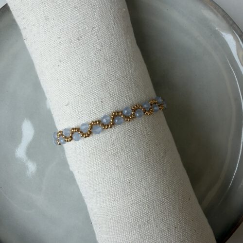 Swirl Armbandje blauw/goud