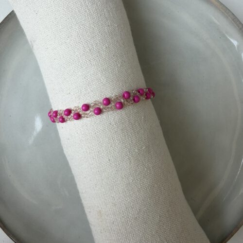 Swirl Armbandje fuchsia/roze