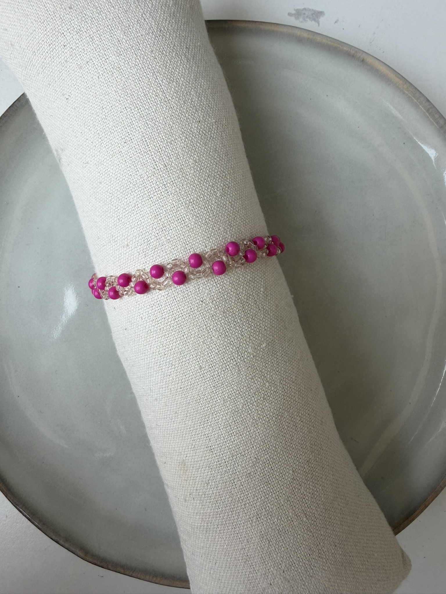 Swirl Armbandje fuchsia/roze