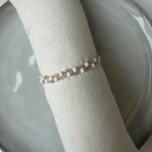 Swirl Armbandje beige