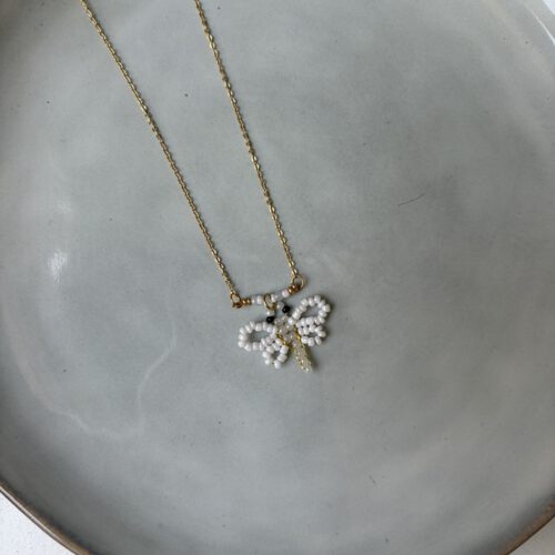 Kids Butterfly Ketting goud/beige