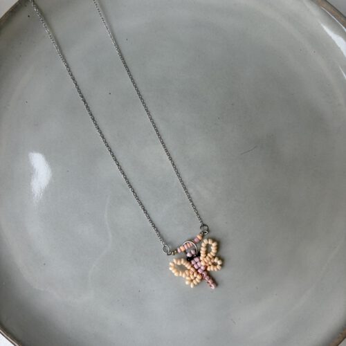 Kids Butterfly Ketting zilver/oranje