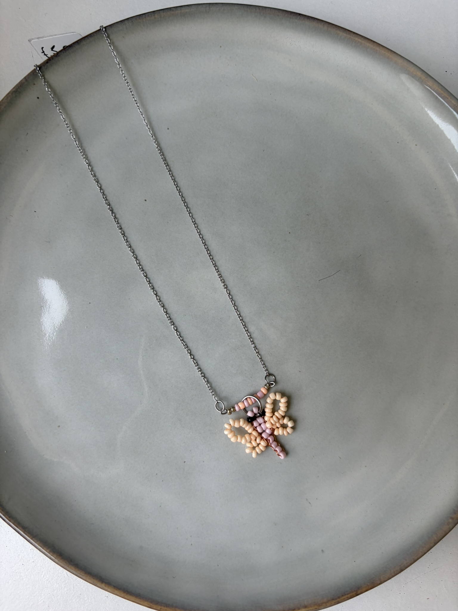 Kids Butterfly Ketting zilver/oranje
