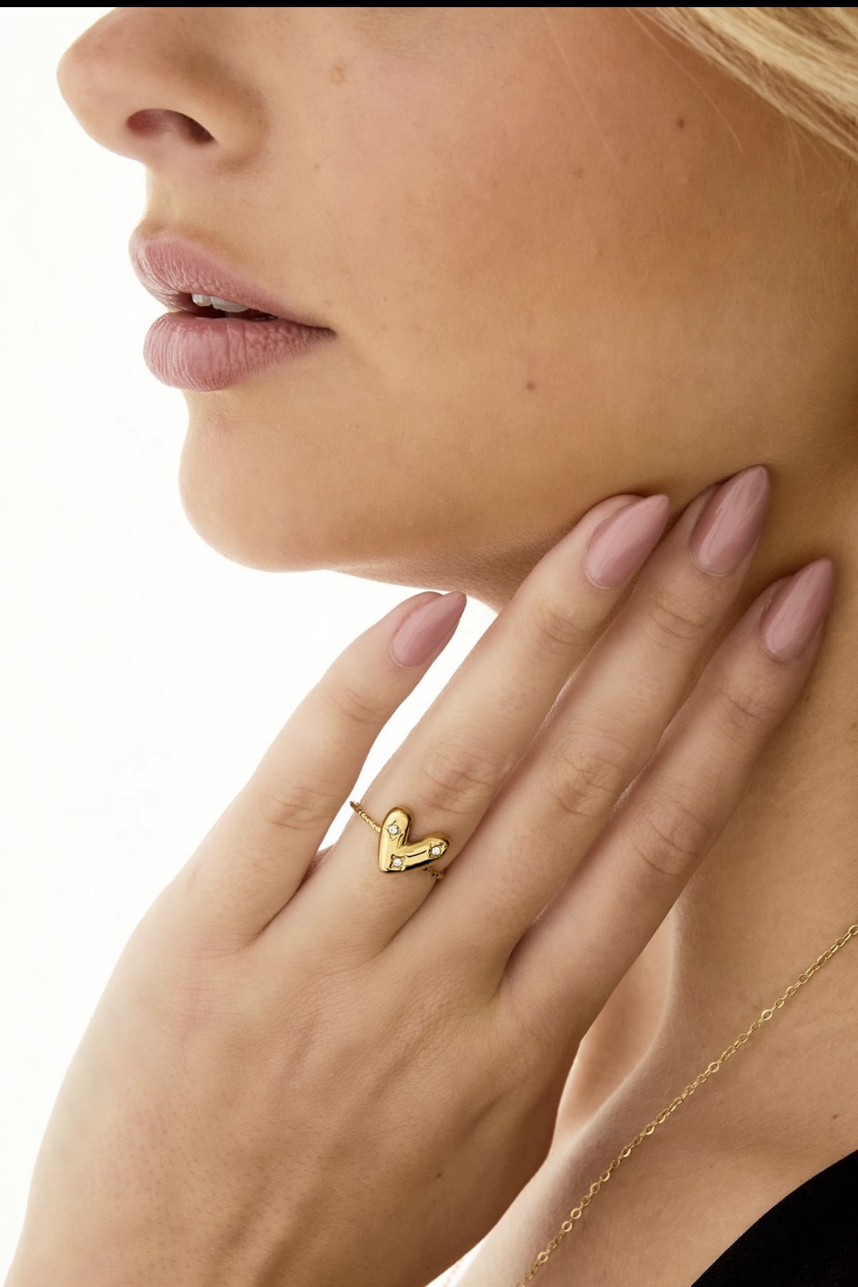 Stone Heart Ring goud - Afbeelding 2