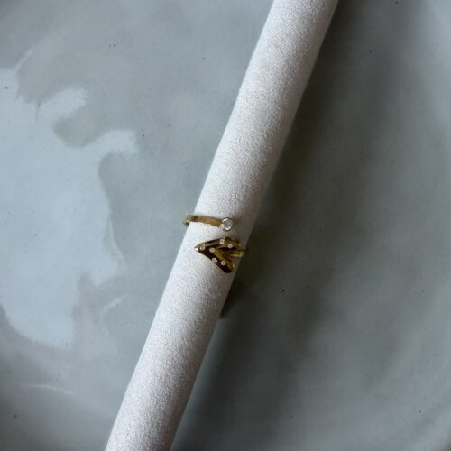 Connected Heart Ring goud