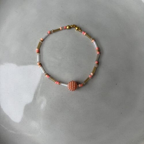 Beads Ball Armband oranje