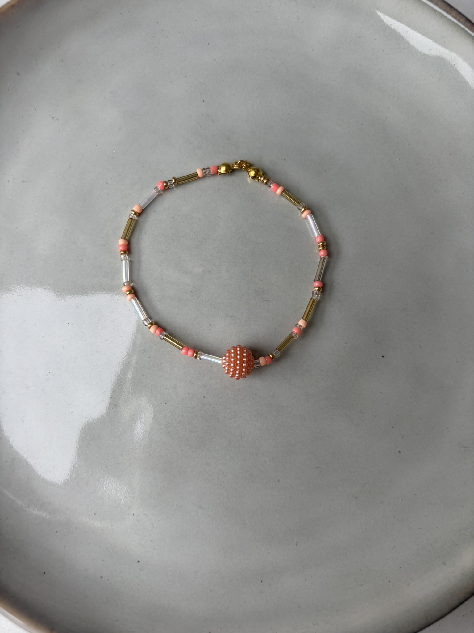 Beads Ball Armband oranje