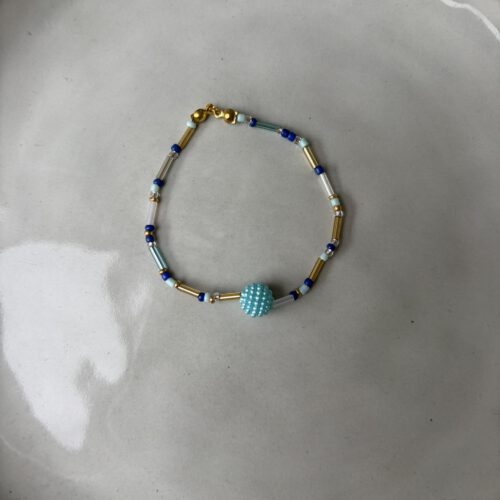 Beads Ball Armband blauw