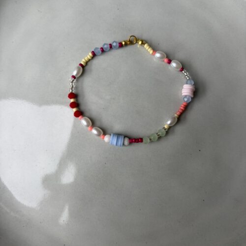 Mixed Beads Armband goud