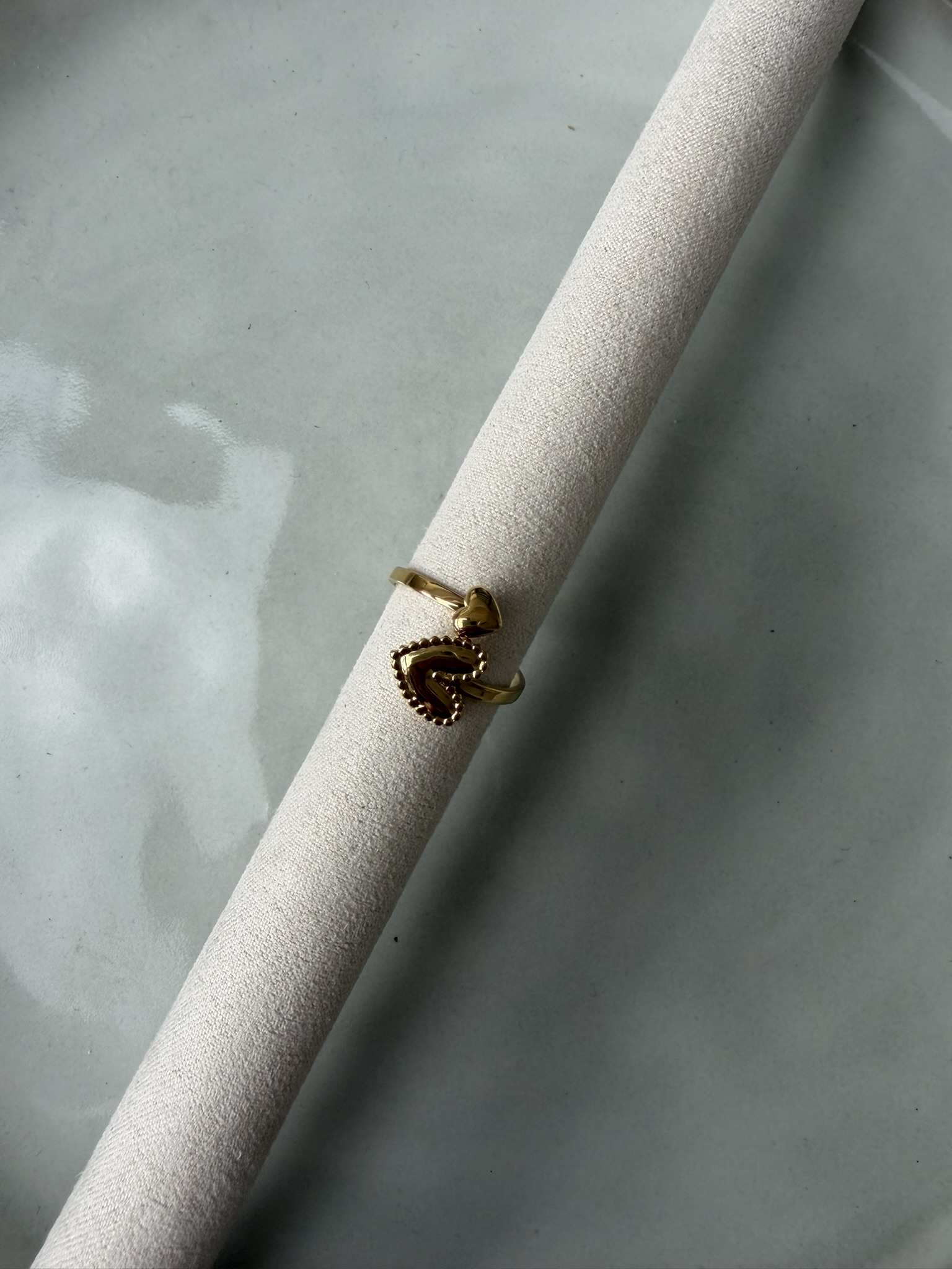 Dubble Heart Ring goud