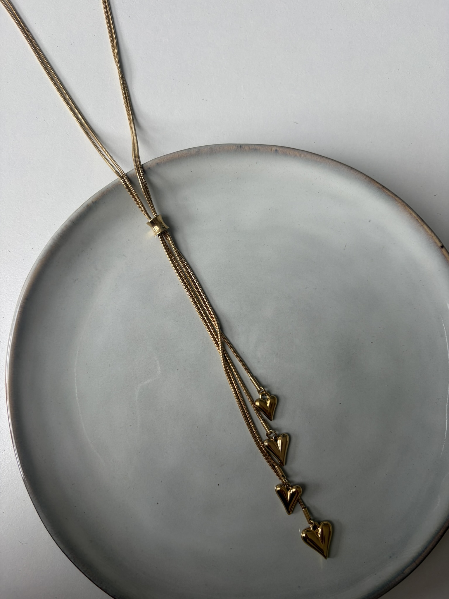 Little Hearts Lange Ketting goud