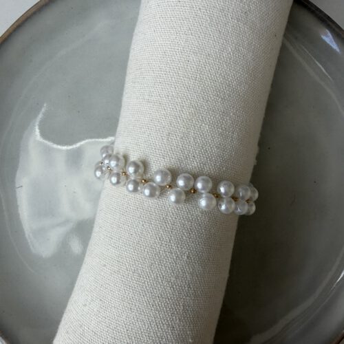 Dubble Pearls Armbandje goud