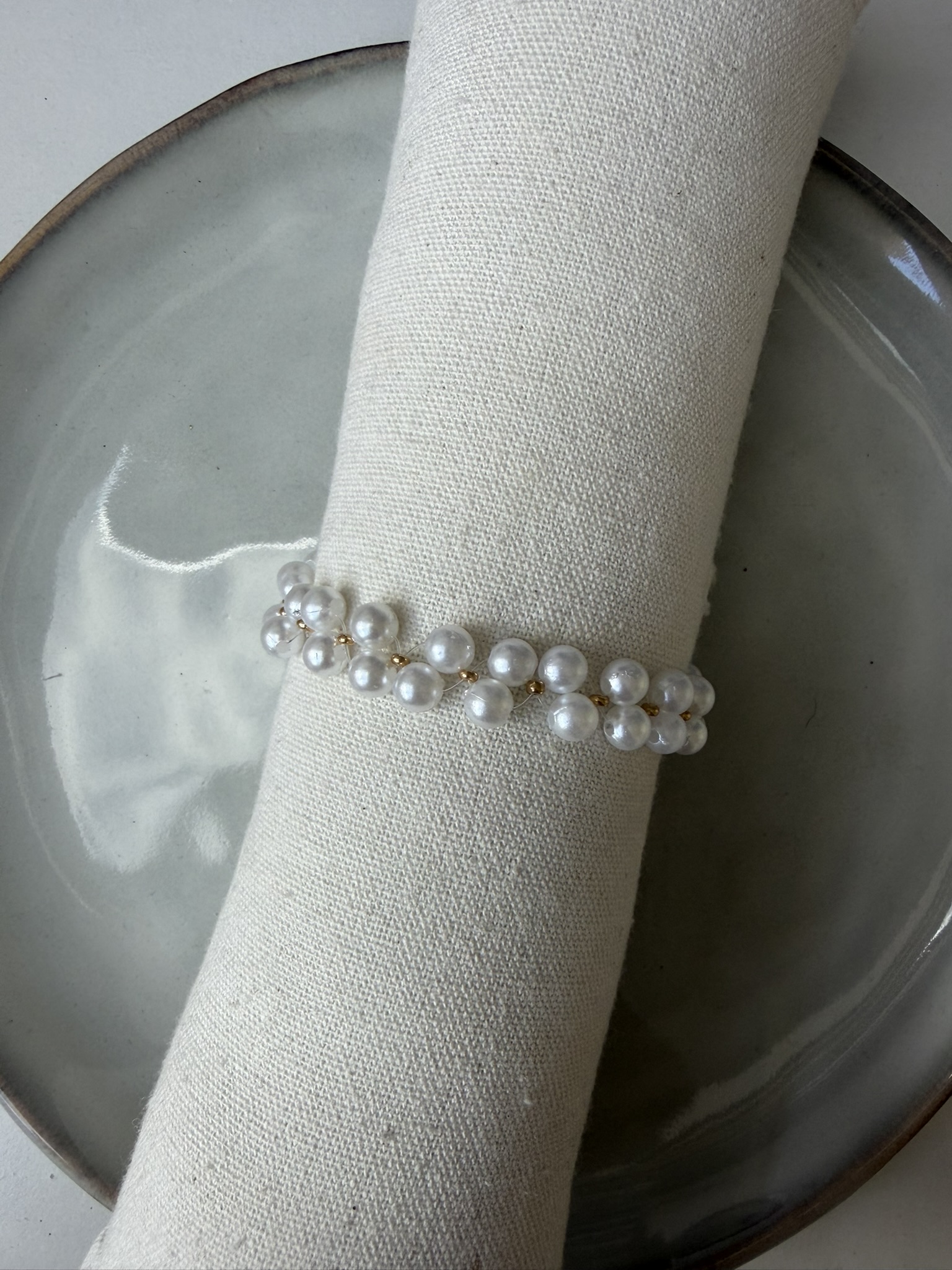 Dubble Pearls Armbandje goud