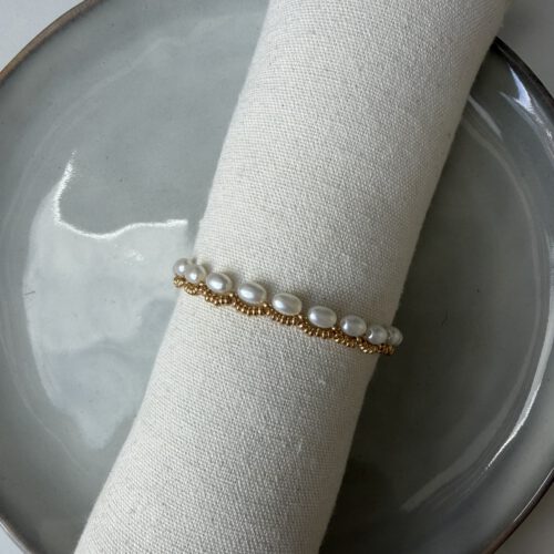 Gold Pearl Armbandje goud
