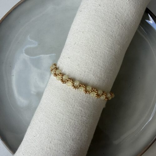 Swirl Armbandje groen/goud