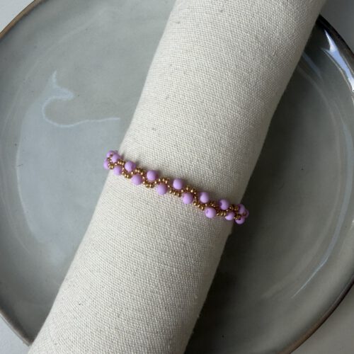 Swirl Armbandje lila/goud