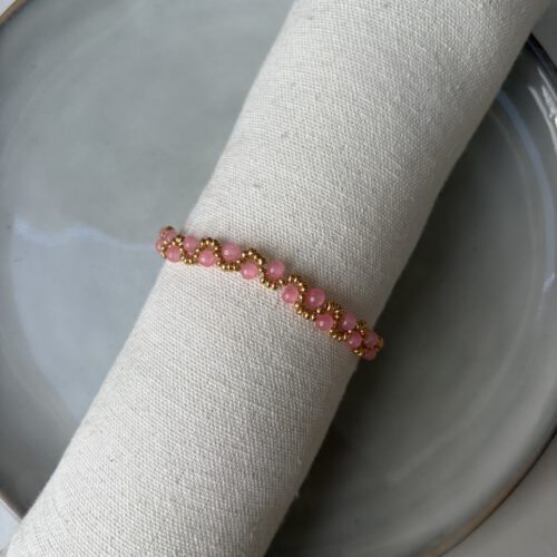 Swirl Armbandje roze/goud