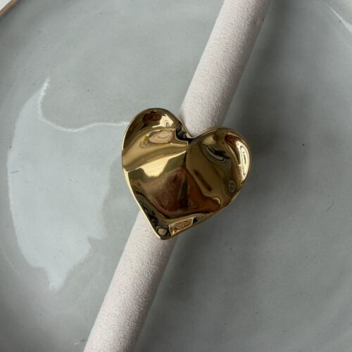 Mega Heart Ring goud