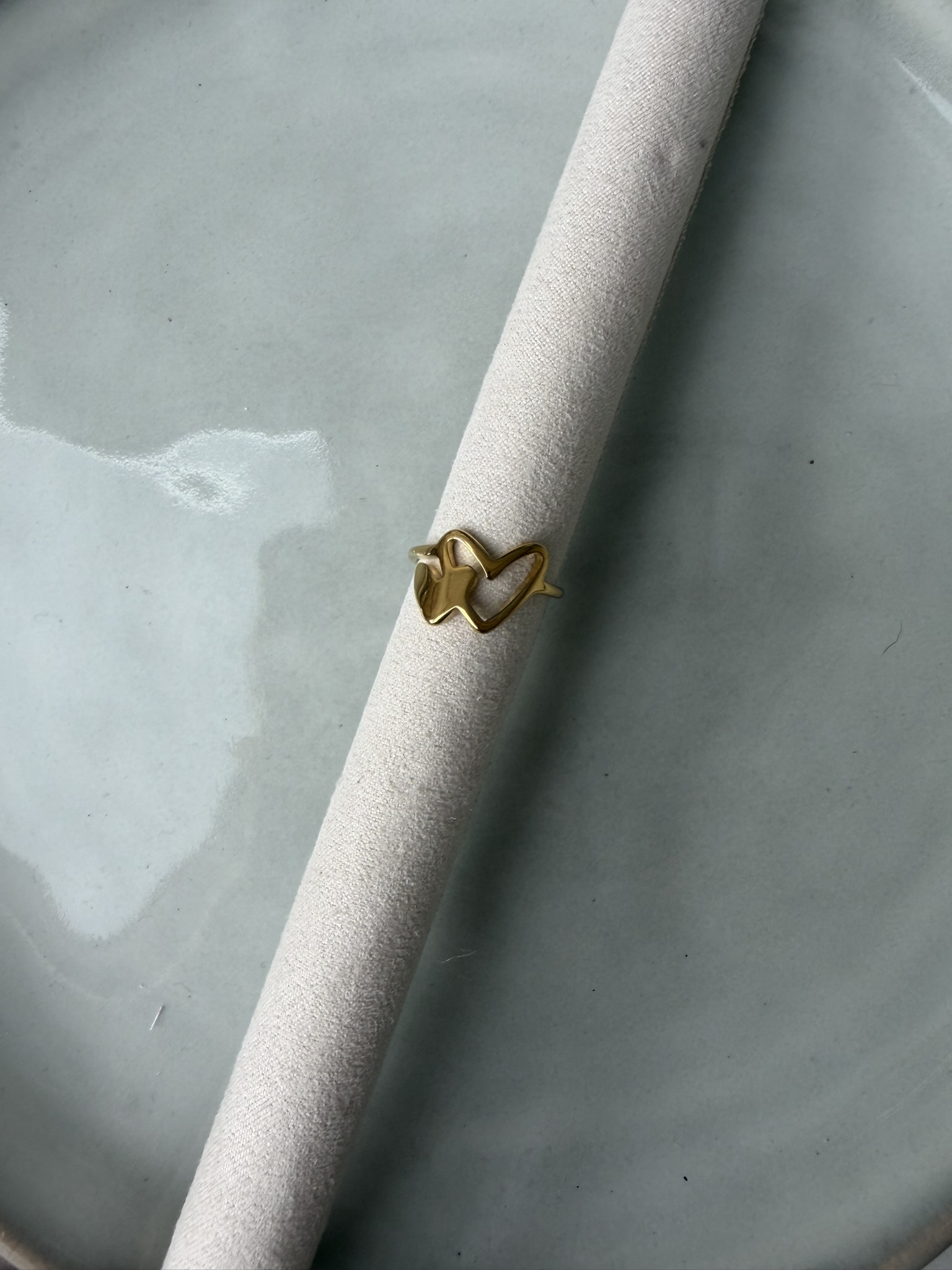 Dubble Heart Ring goud