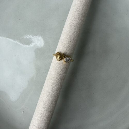 Heart Stone Ring goud