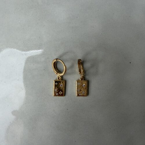 Square Oorbellen goud