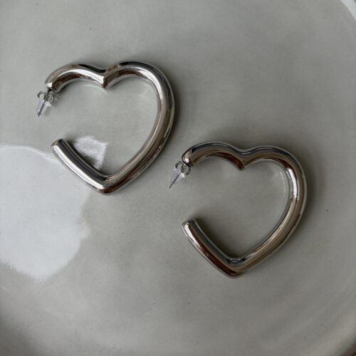 Heart Hoops zilver