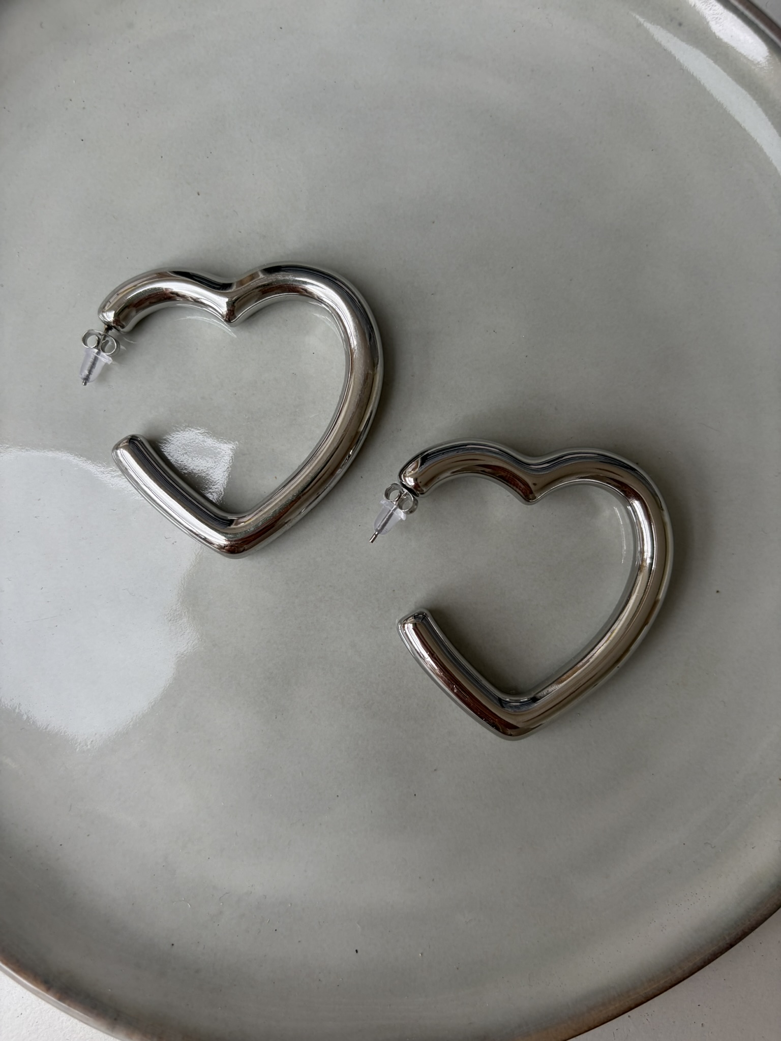 Heart Hoops zilver
