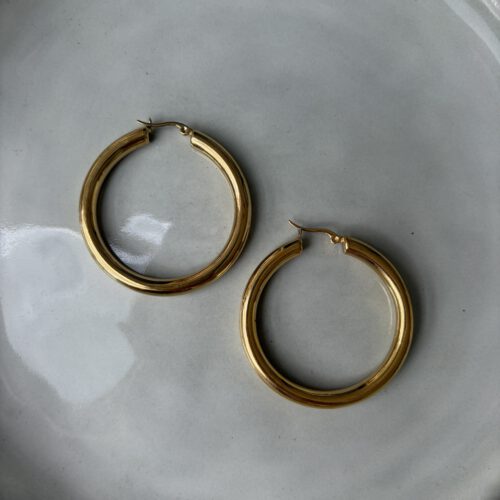 Bold Hoops Medium goud