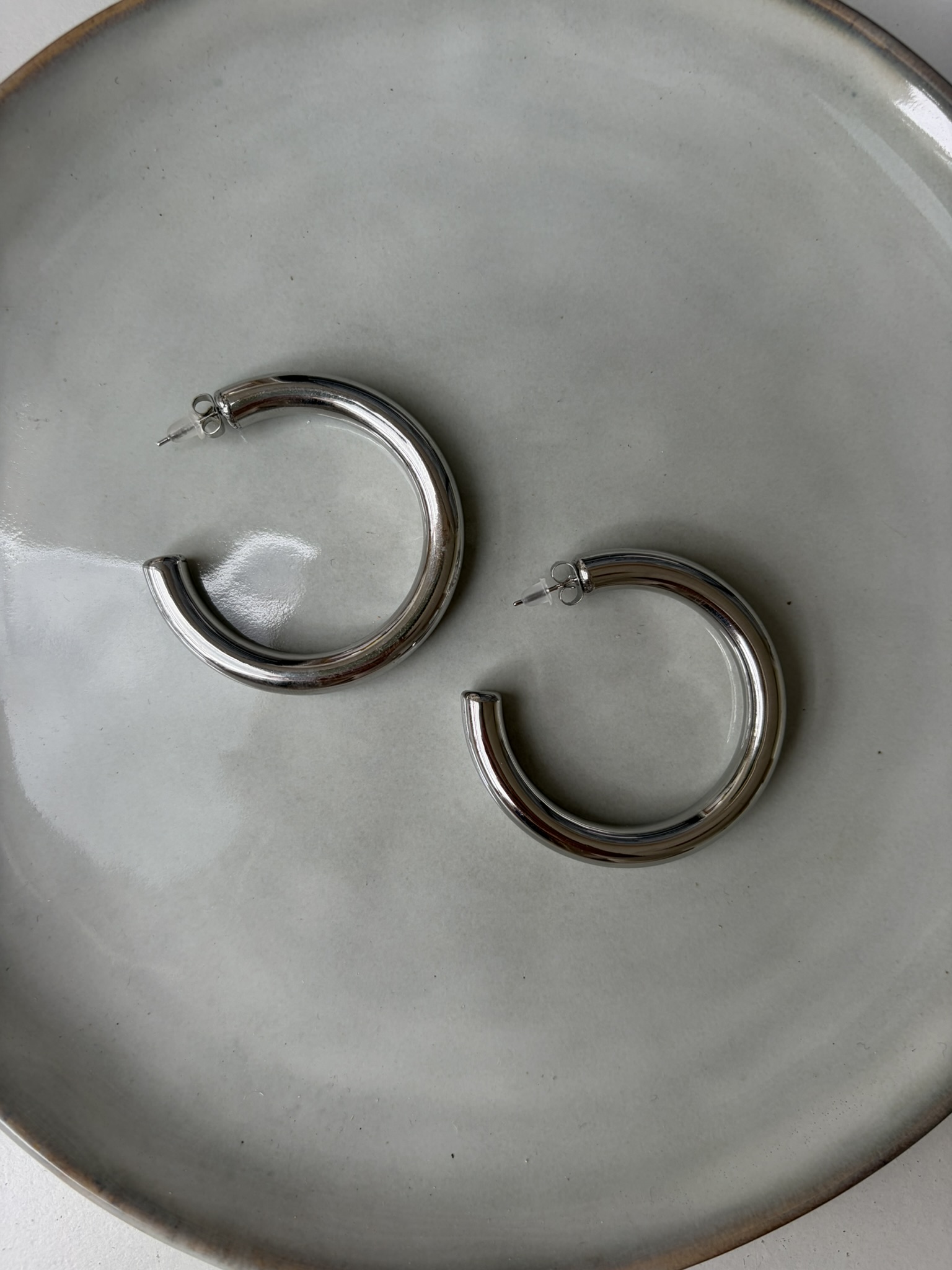 Bold Hoops medium zilver