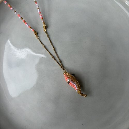 Vis Ketting oranje/goud