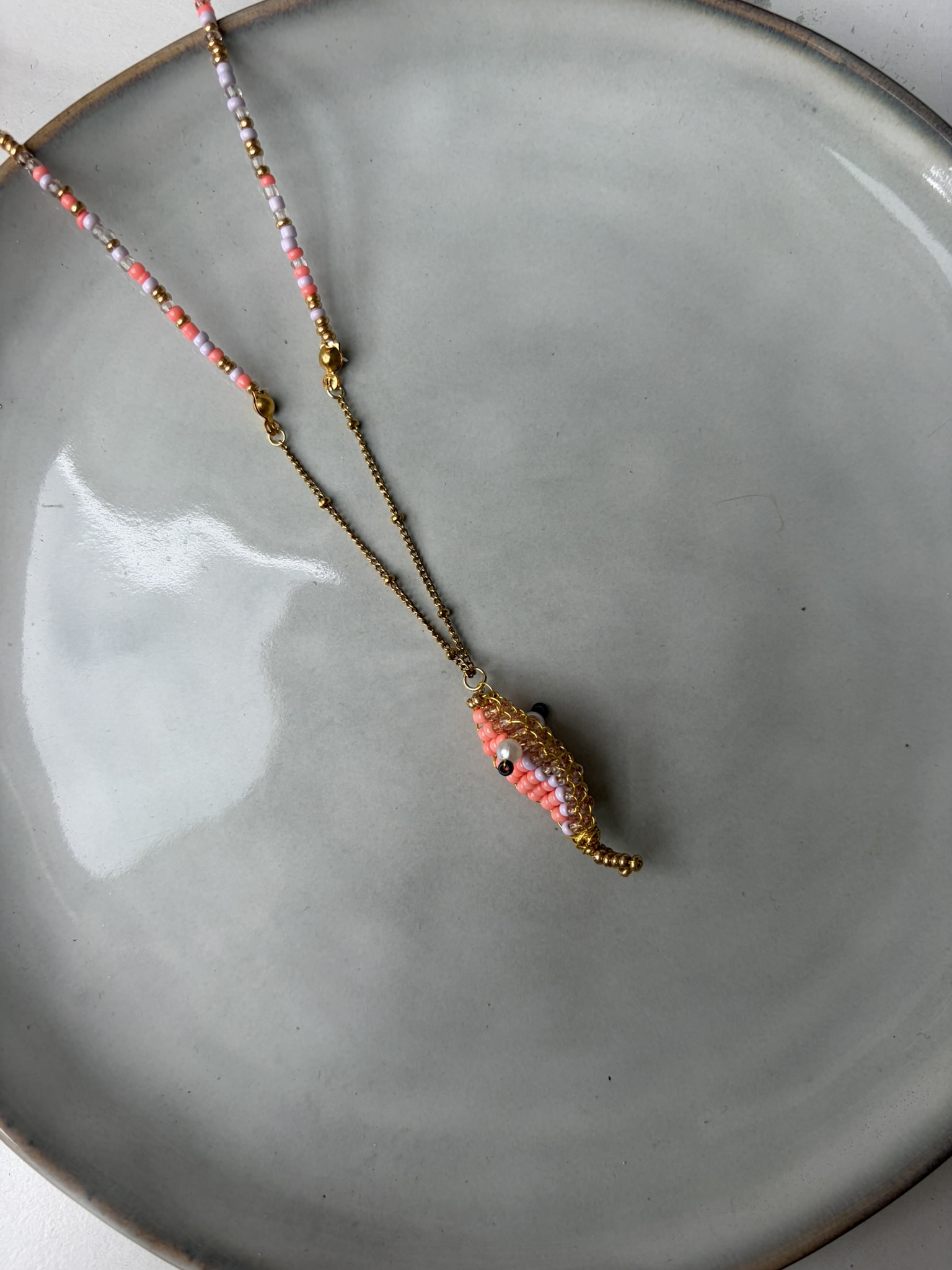 Vis Ketting oranje/goud