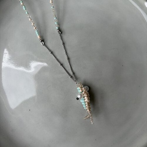 Vis Ketting blauw/zilver