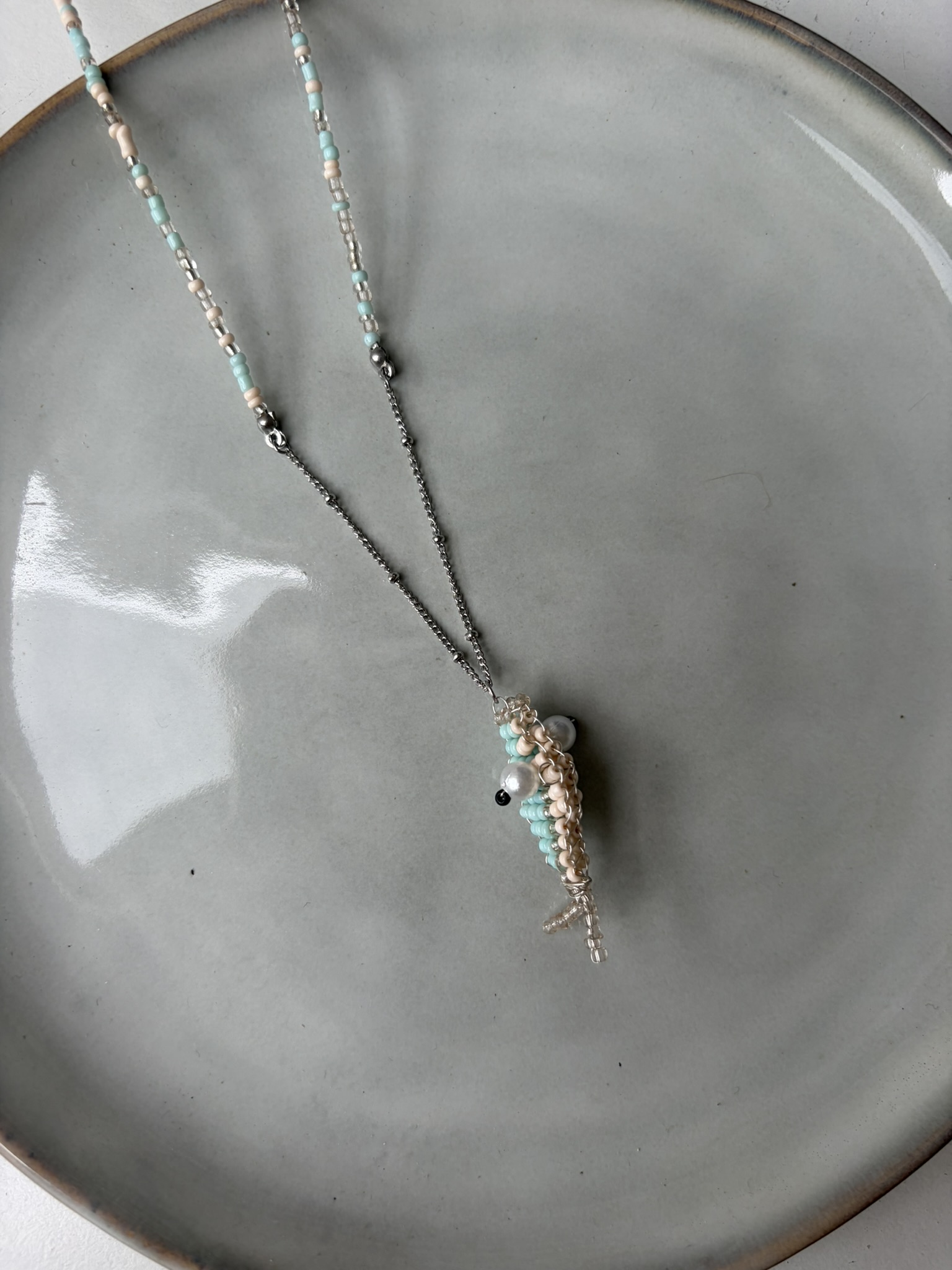 Vis Ketting blauw/zilver
