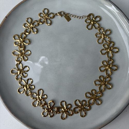 Statemant Flower Ketting goud