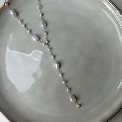 Pearl Long Ketting goud