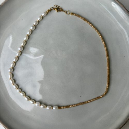 50/50 Pearl Ketting goud