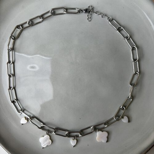Klaver & Hartjes Ketting zilver
